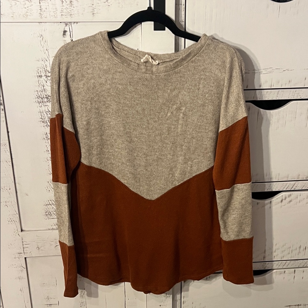 Colorblock Long Sleeve Sweater